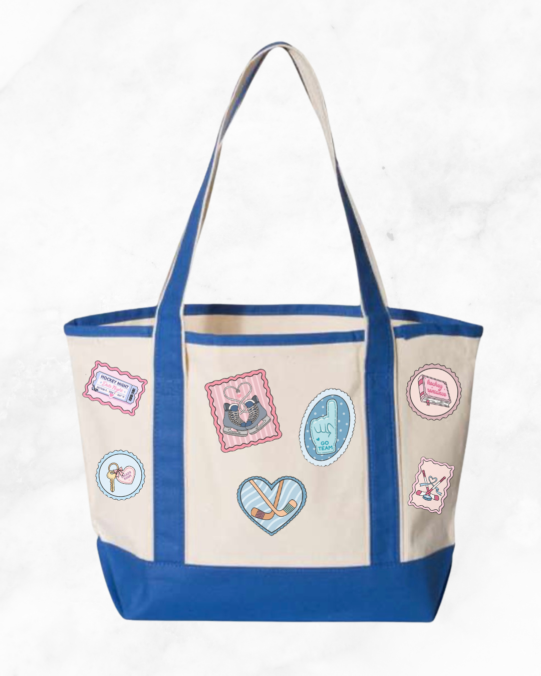 Hockey Romance Tote Bag