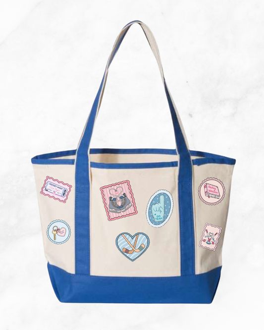 Hockey Romance Tote Bag