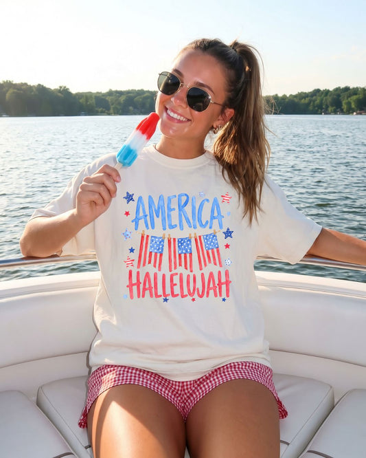 America Hallelujah Tee | Comfort Colors