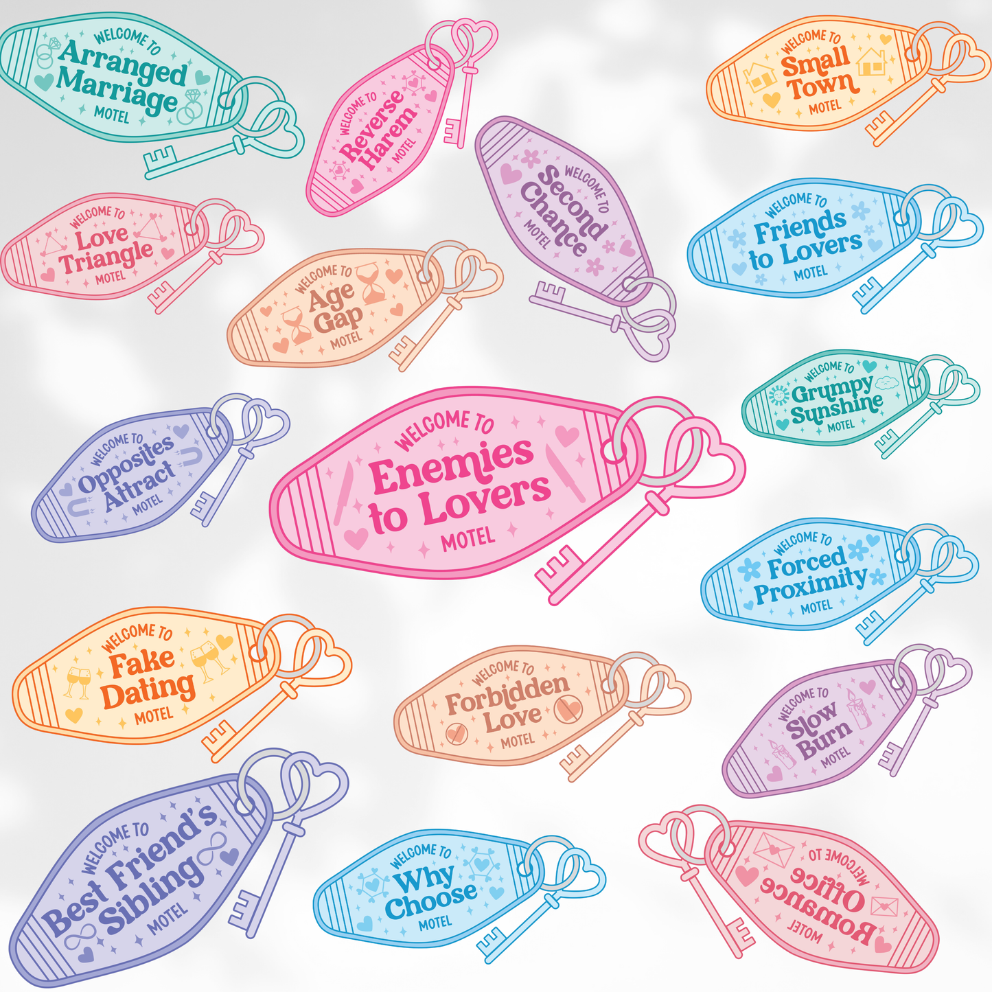 Book Trope Motel Key Sticker